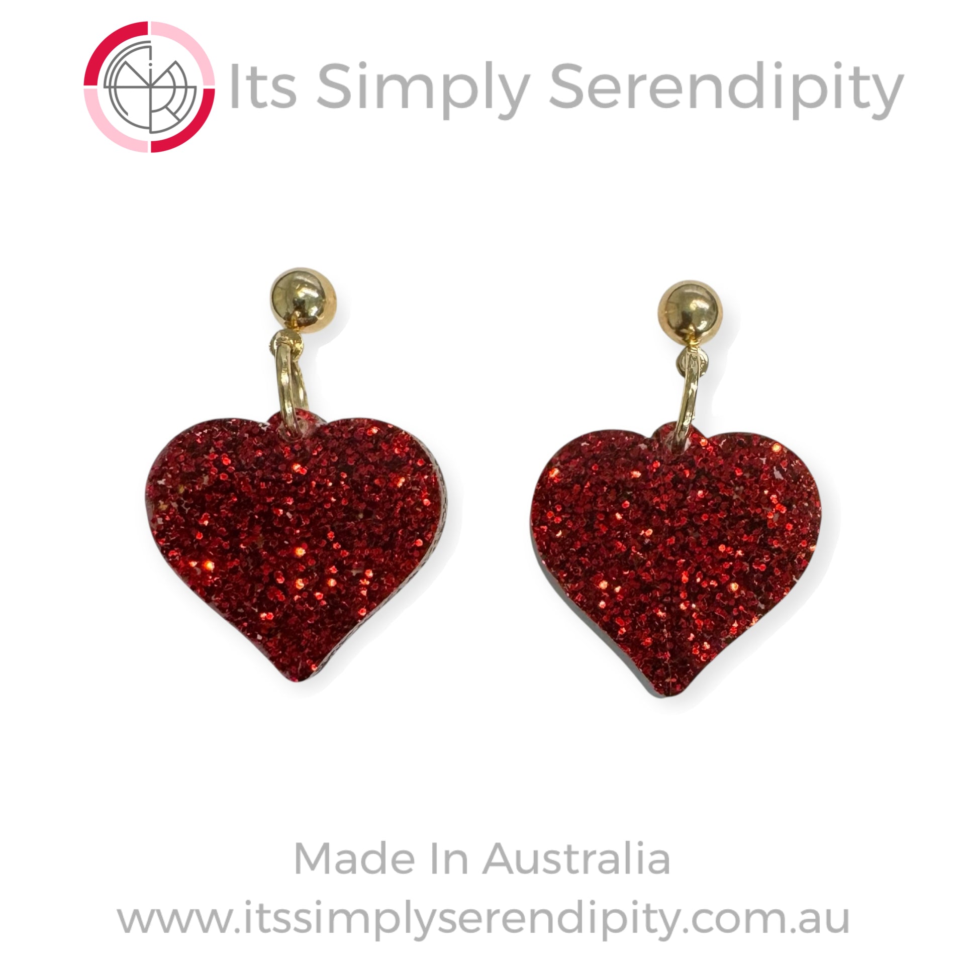 Romantic Red Hearts - Mini Dangles