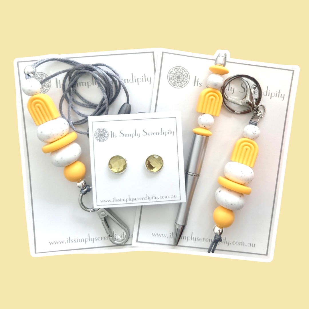 Organised Bundle with FREE EARRINGS - Curvy Butter Yellow