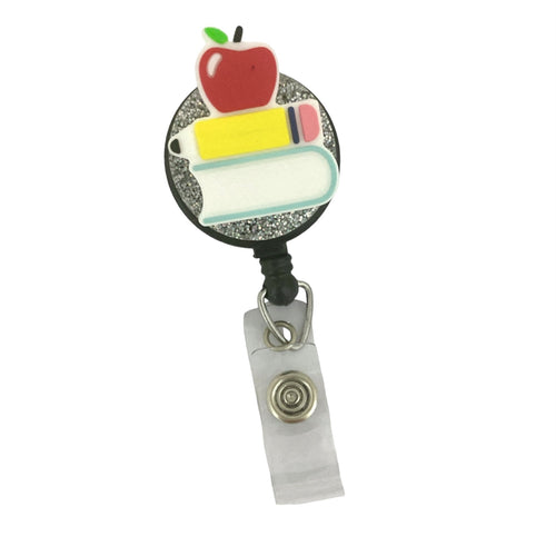 Badge Buddy - Apple+Pencil+Book=Teacher
