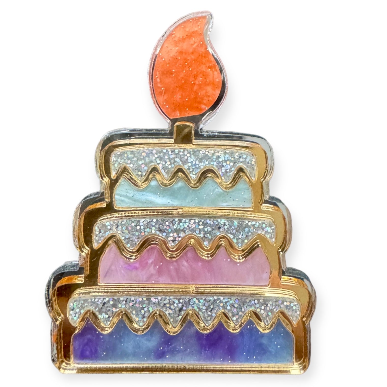 Birthday Cake - Pastel - Brooch