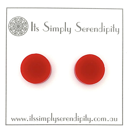 Bold & Brights - Red - Simple Studs