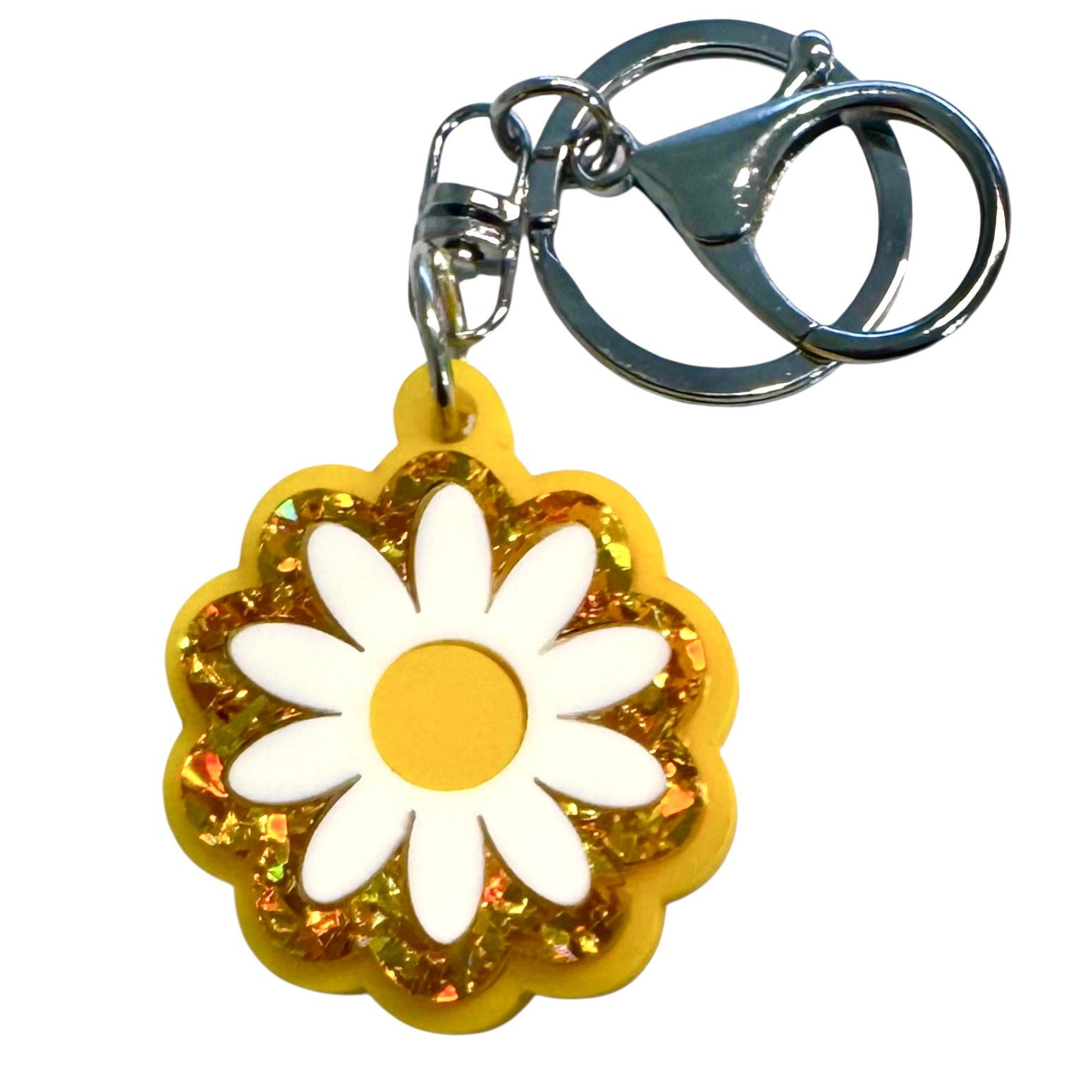 Fresh As A Daisy - White - Key Ring