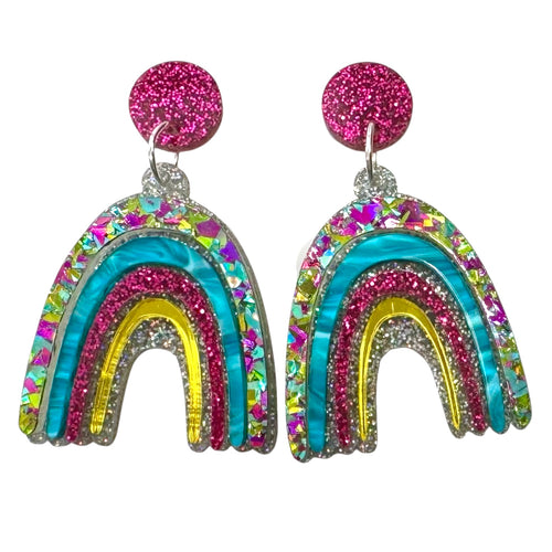 Bling Bling Rainbow - Dangle Earrings