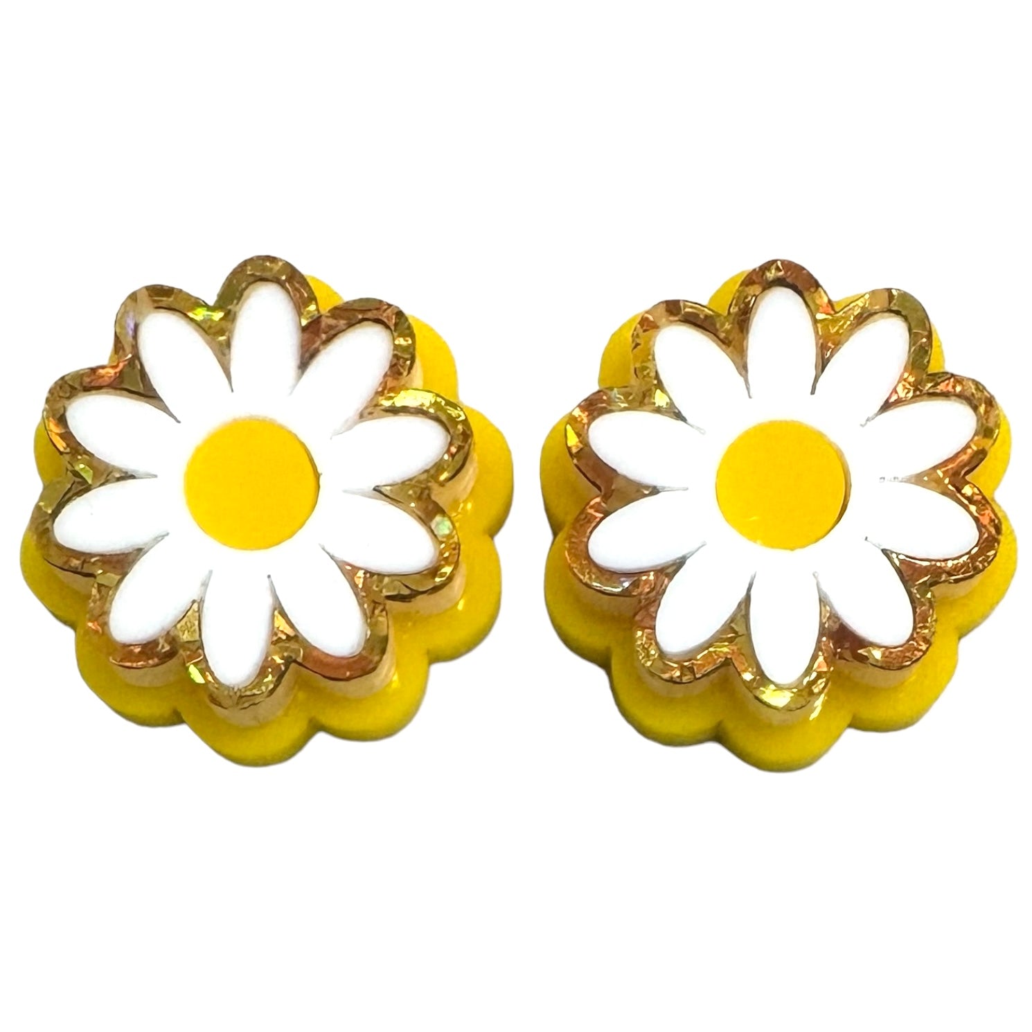 Fresh As A Daisy - White - Stud Earrings