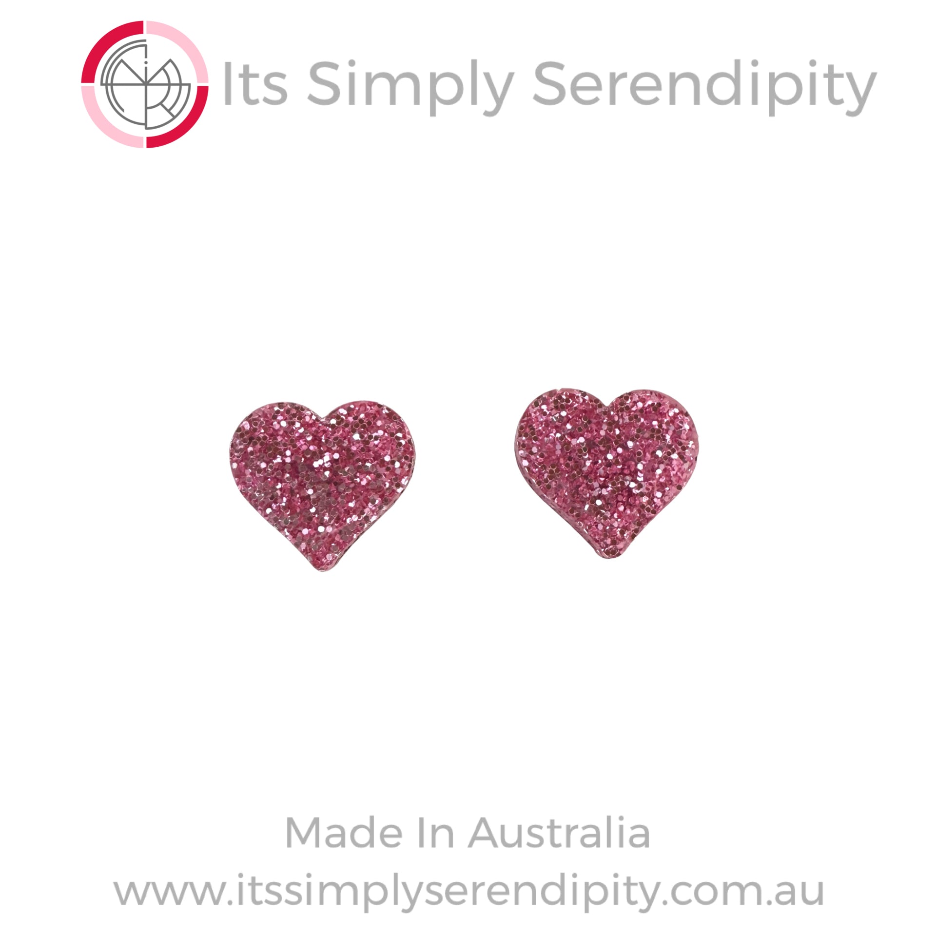 Pretty Pink Hearts - Studs