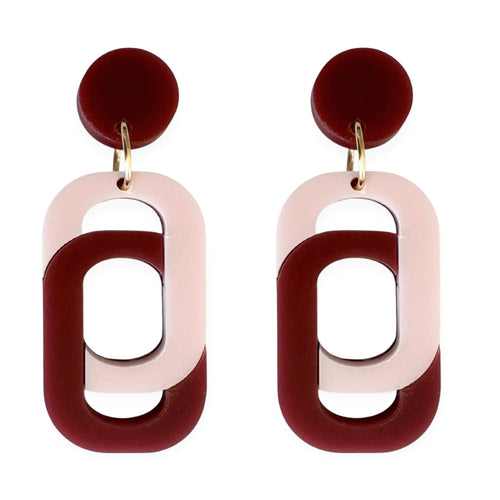 Link In Style - Baby Pink & Burgundy