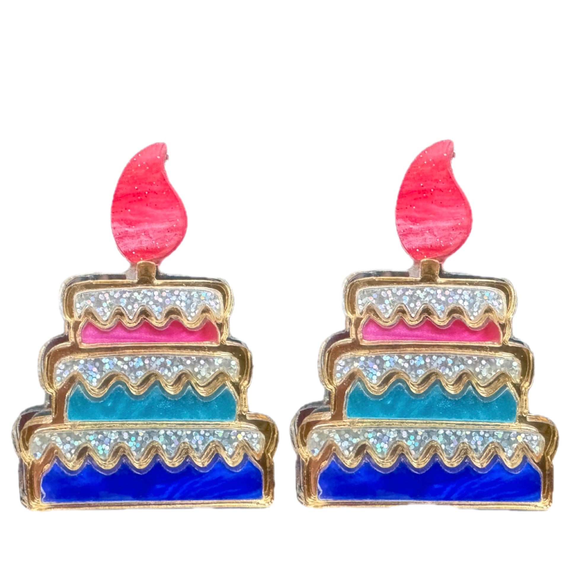 Birthday Cake - Brights - Studs