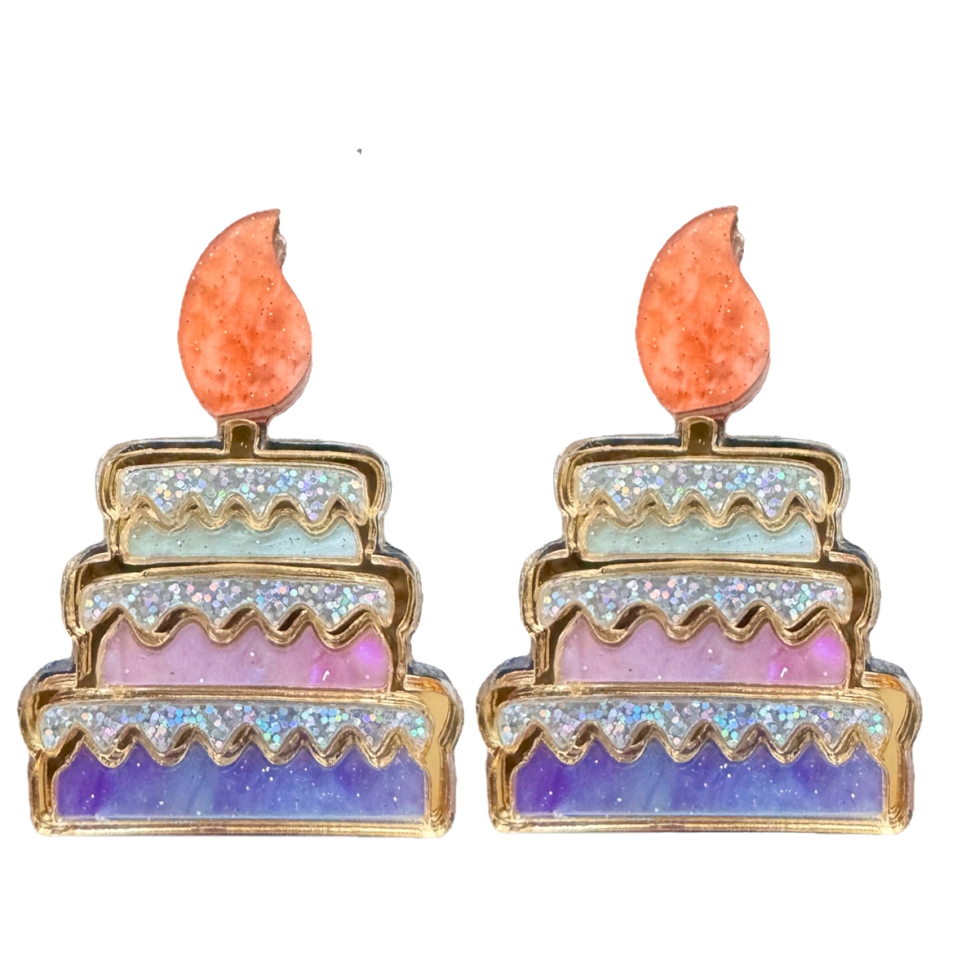 Birthday Cake - Pastels - Studs