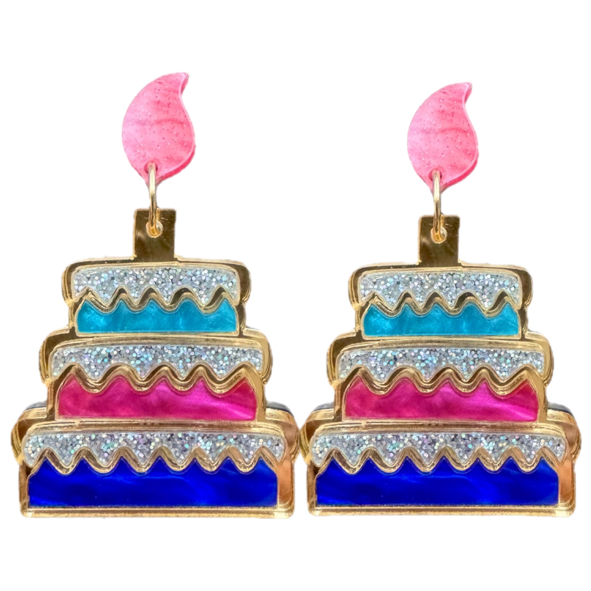 Birthday Cake - Brights - Dangles