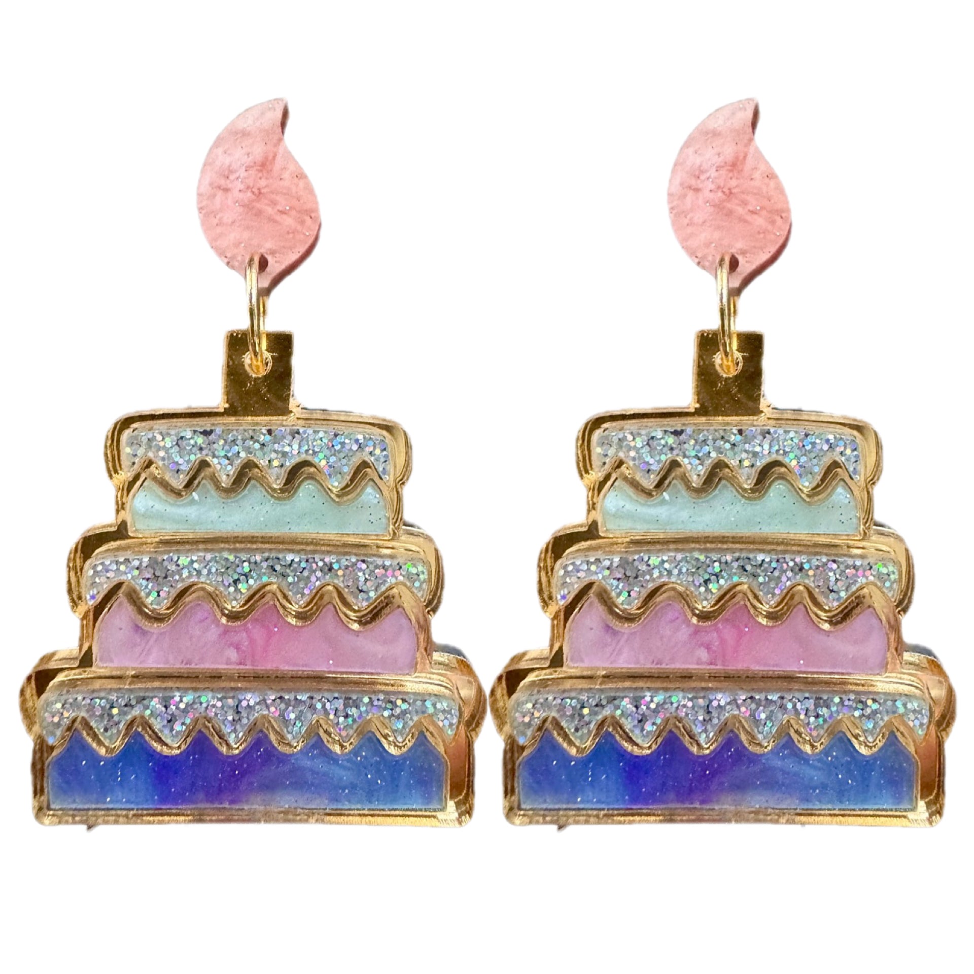 Birthday Cake - Pastels - Dangles