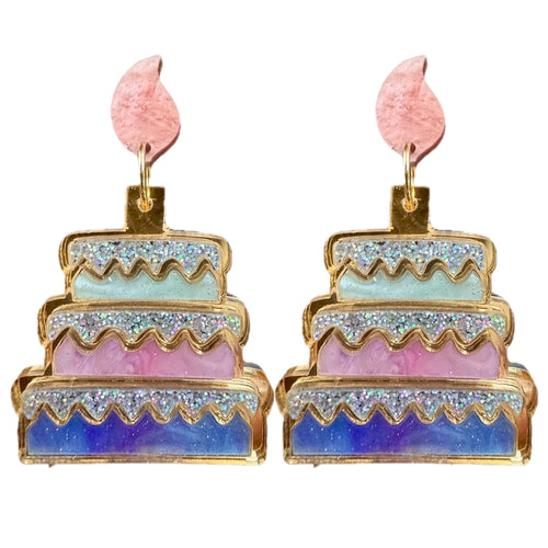 Birthday Cake - Pastels - Dangles