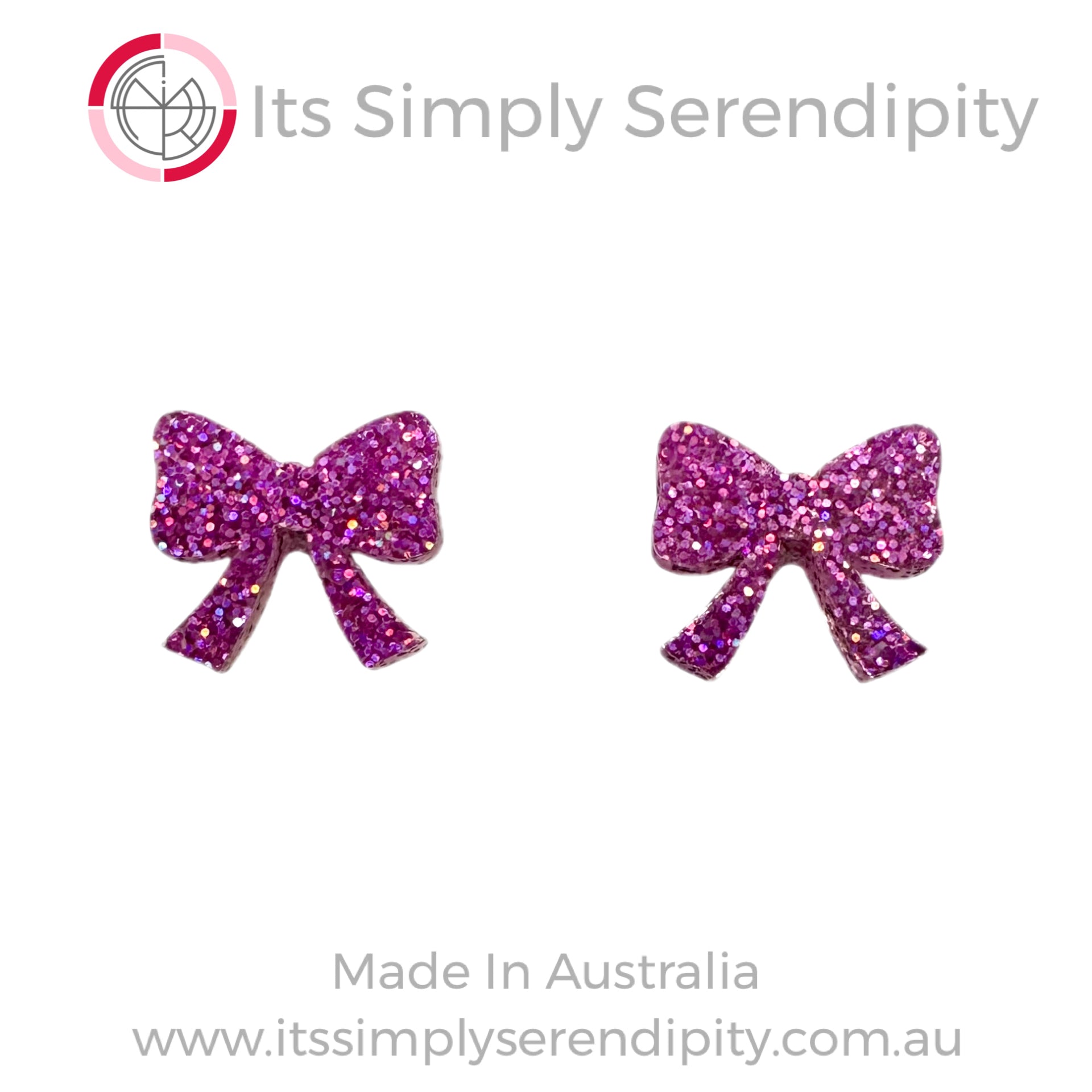 Christmas Bow - Mini Stud