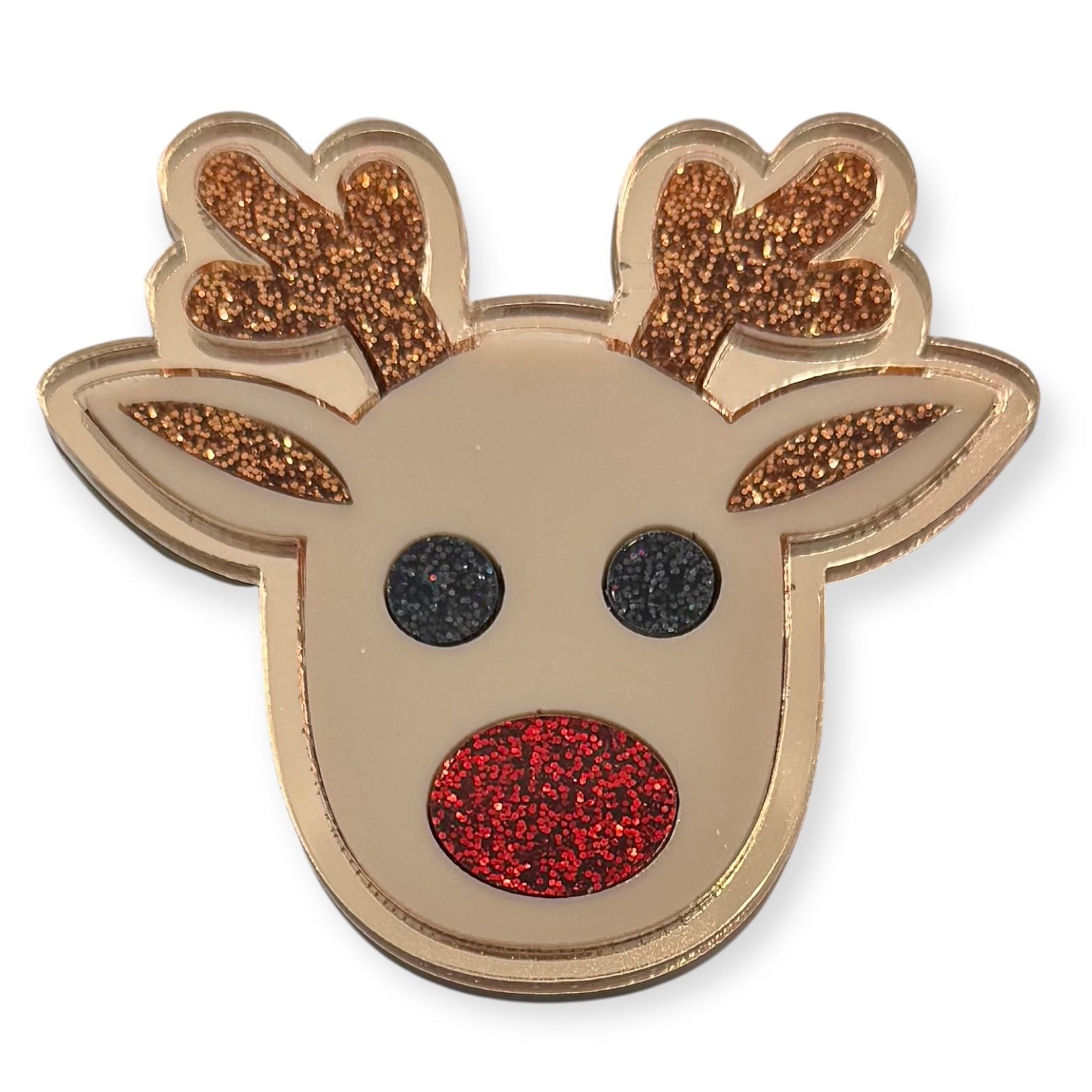 Red Nose Reindeer - Brooch