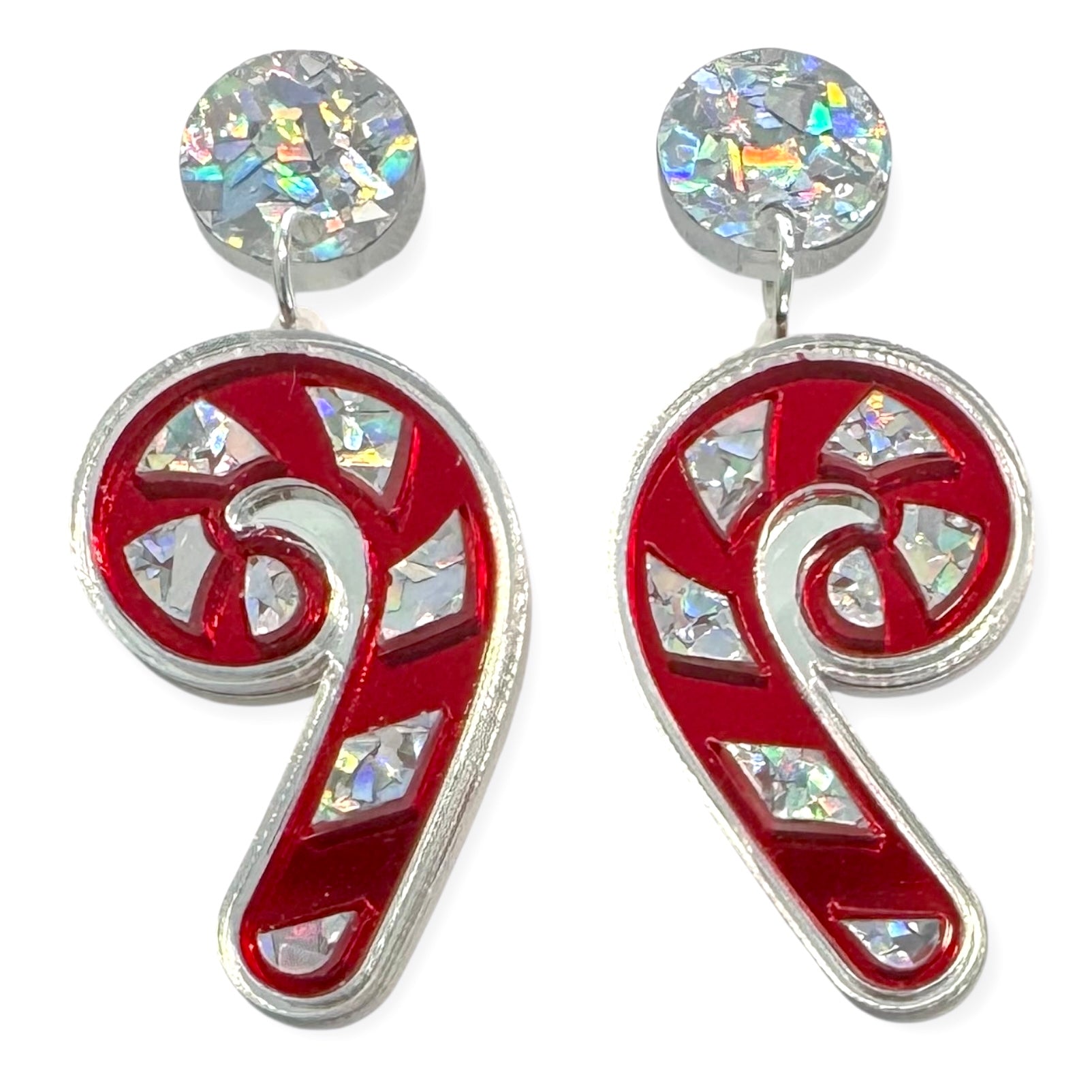 Candy Cane - Statement Dangles