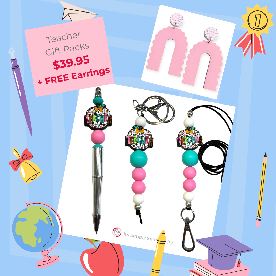 Teacher Bundle - Teacher Apple - FREE Earrings