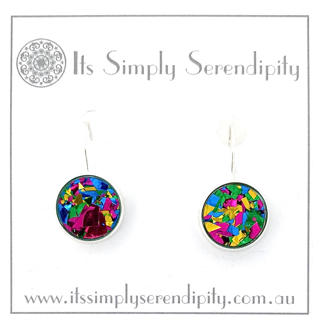 Party Glitter - Green - Bezel Setting