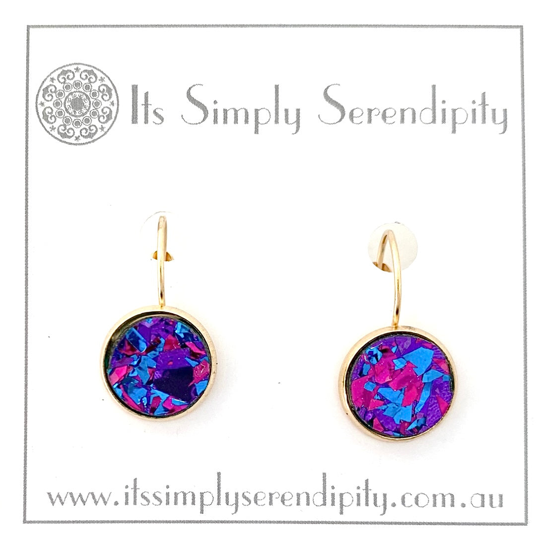 Party Glitter - Purple - Bezel Setting