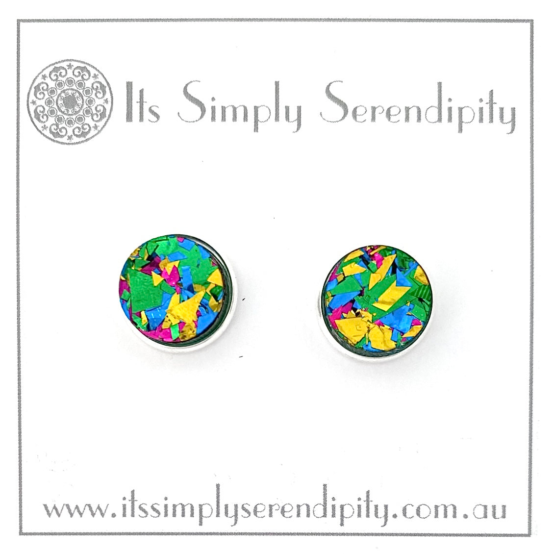 Party Glitter - Green - Bezel Setting