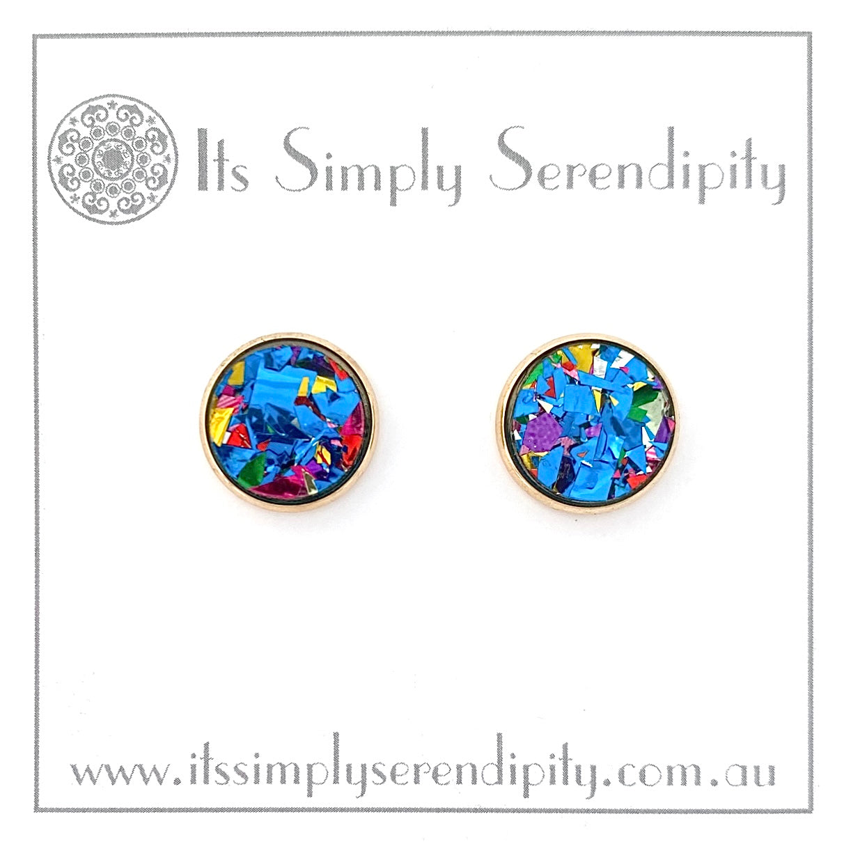 Party Glitter - Blue - Bezel Setting