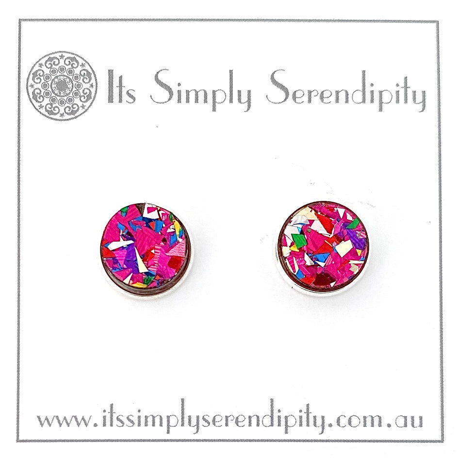 Party Glitter - Pink - Bezel Setting