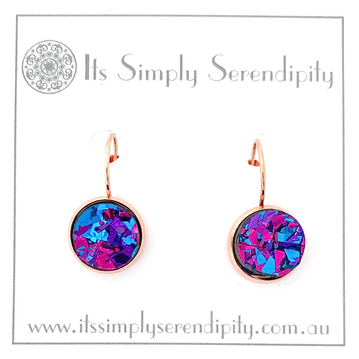 Party Glitter - Purple - Bezel Setting