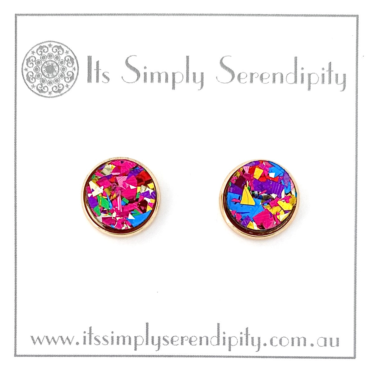 Party Glitter - Pink - Bezel Setting