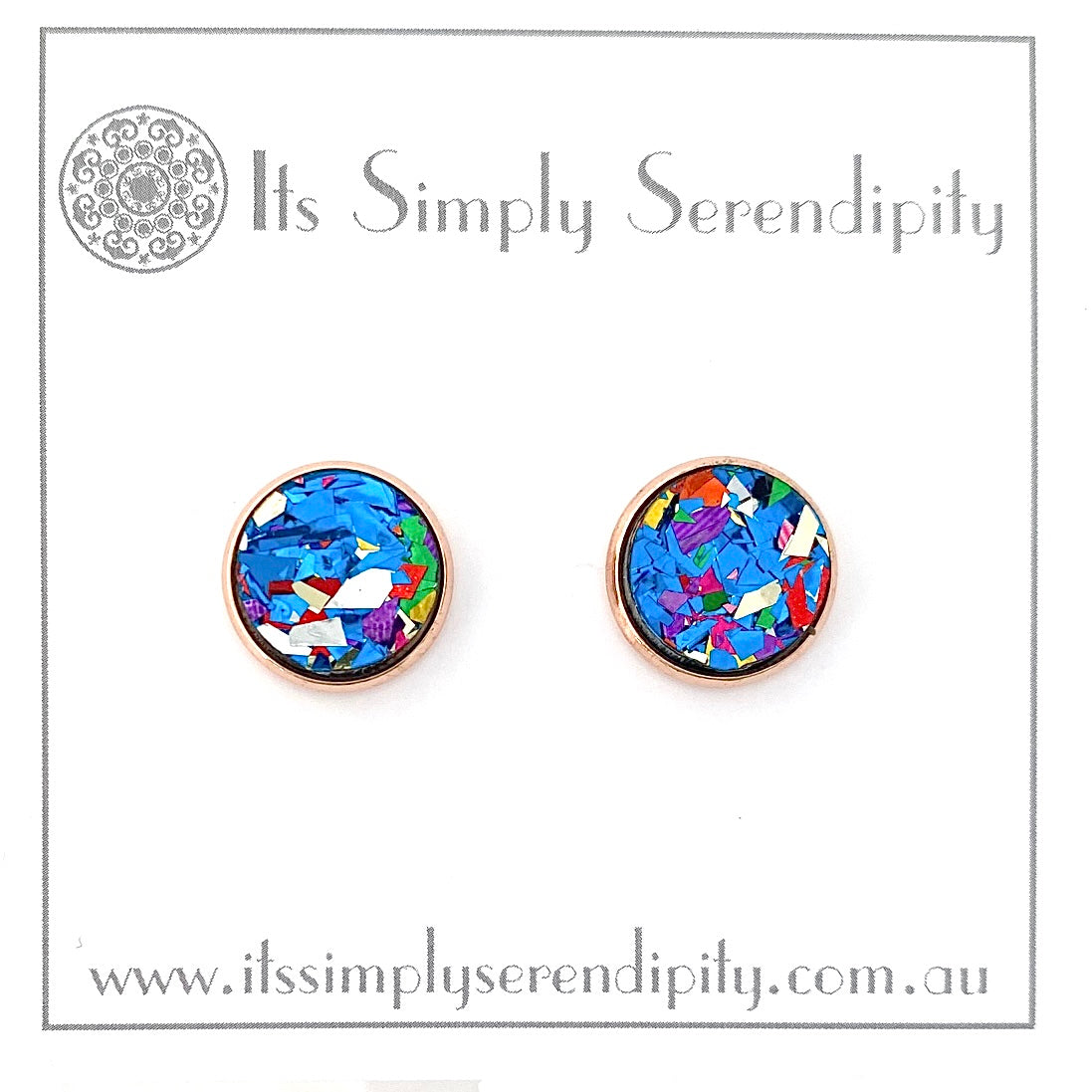 Party Glitter - Blue - Bezel Setting