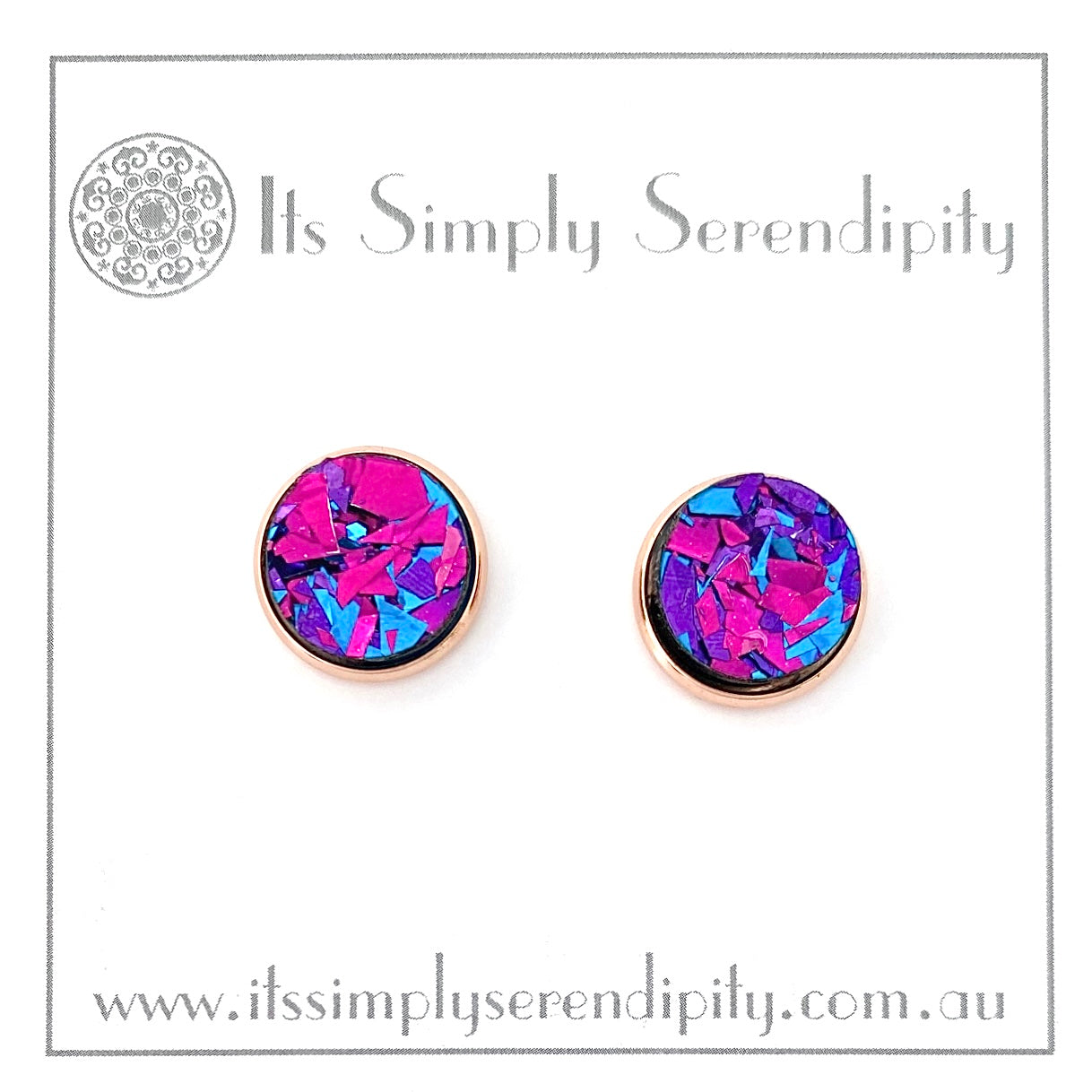 Party Glitter - Purple - Bezel Setting