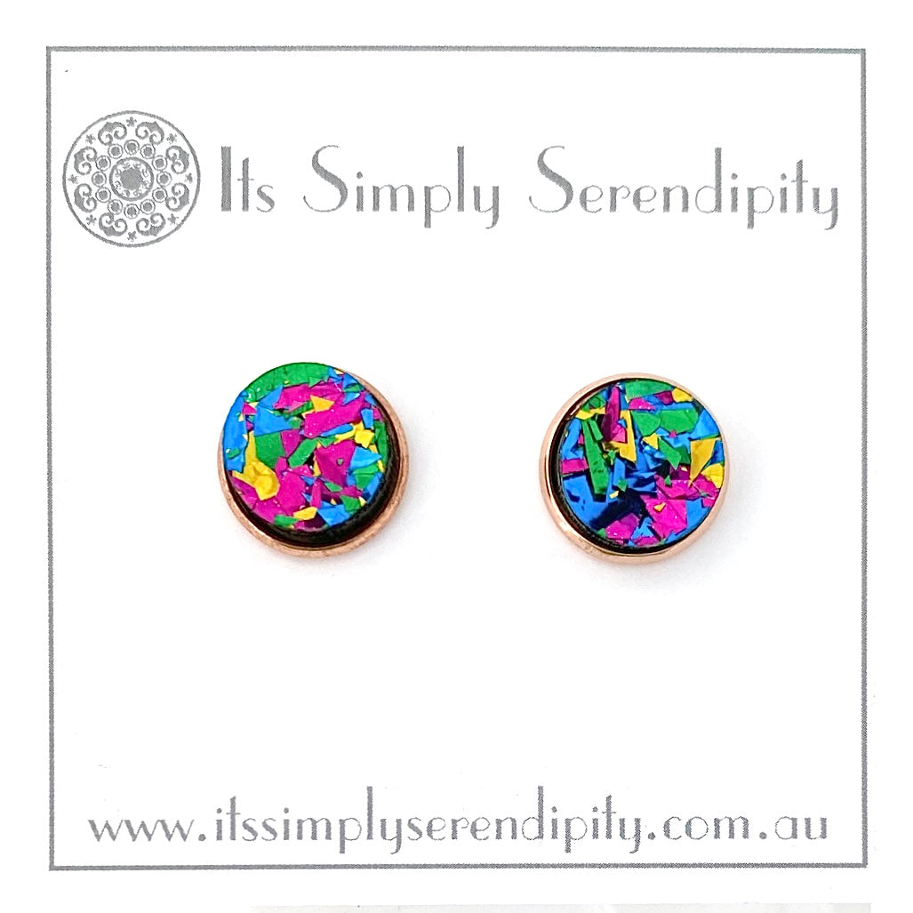 Party Glitter - Green - Bezel Setting