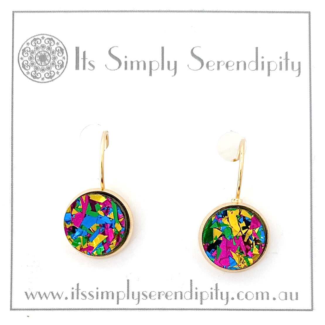 Party Glitter - Green - Bezel Setting