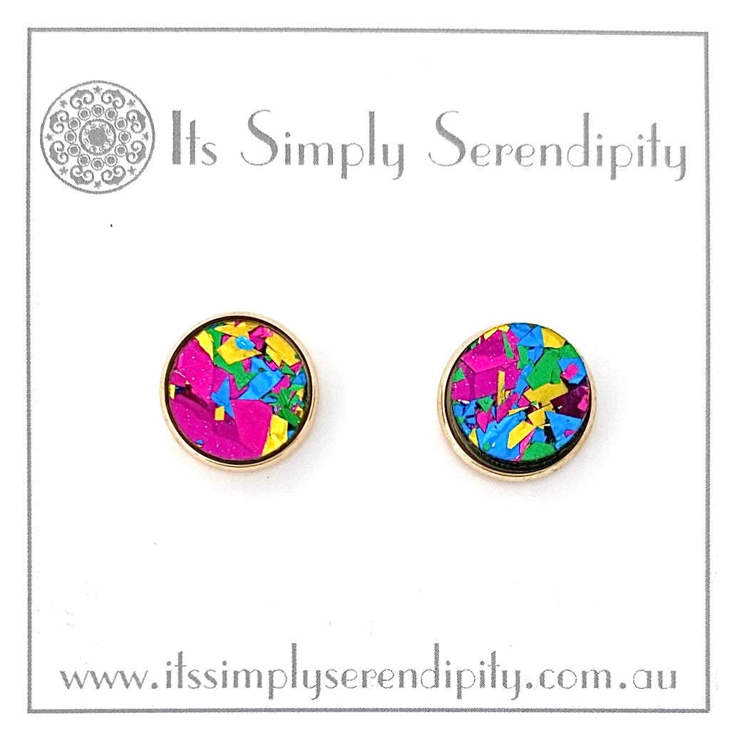 Party Glitter - Green - Bezel Setting