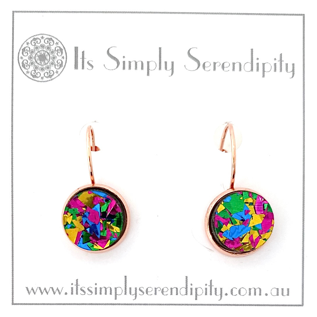 Party Glitter - Green - Bezel Setting