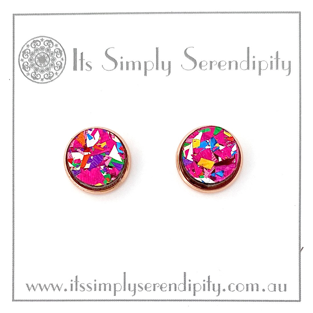 Party Glitter - Pink - Bezel Setting