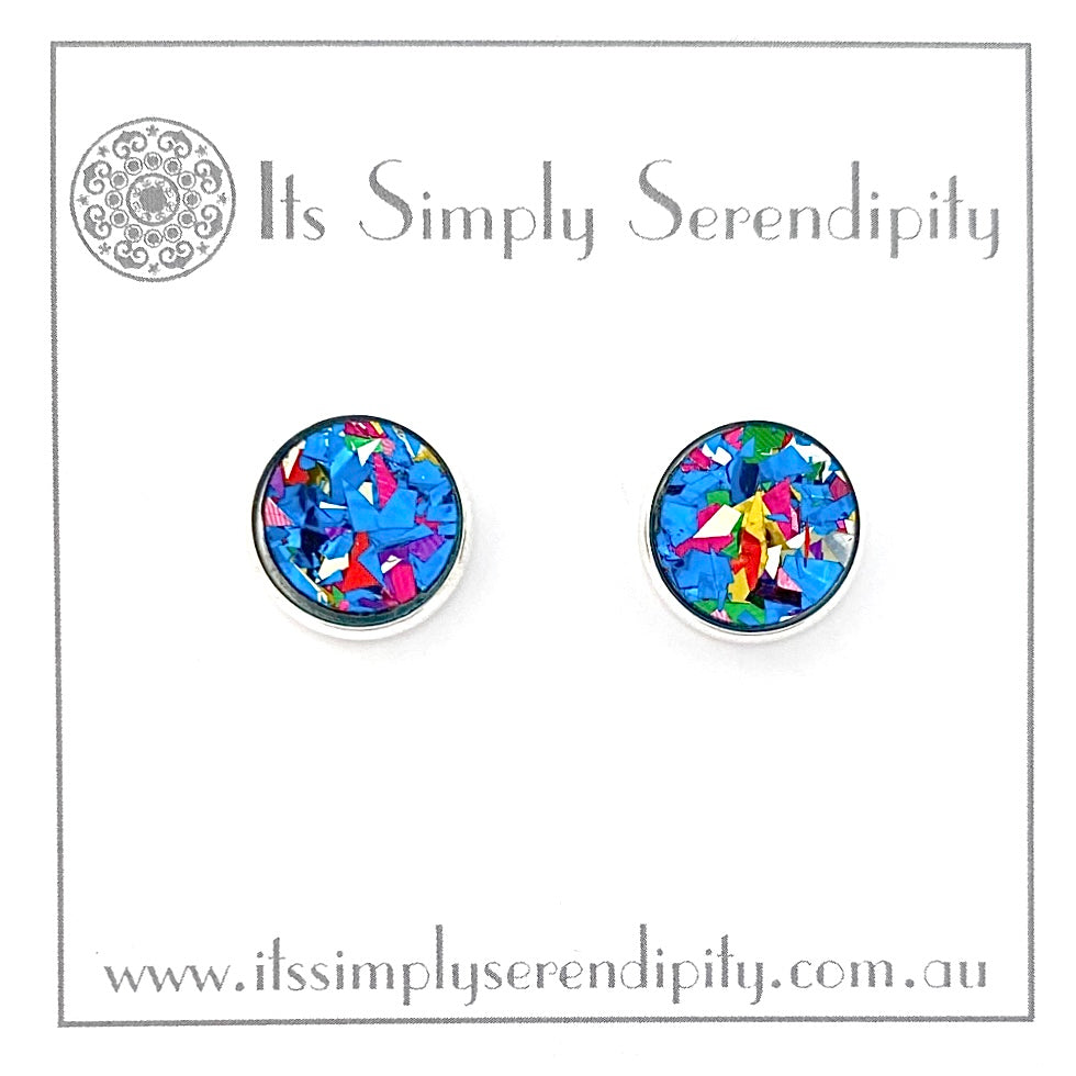 Party Glitter - Blue - Bezel Setting