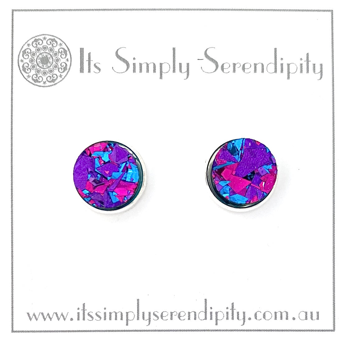 Party Glitter - Purple - Bezel Setting