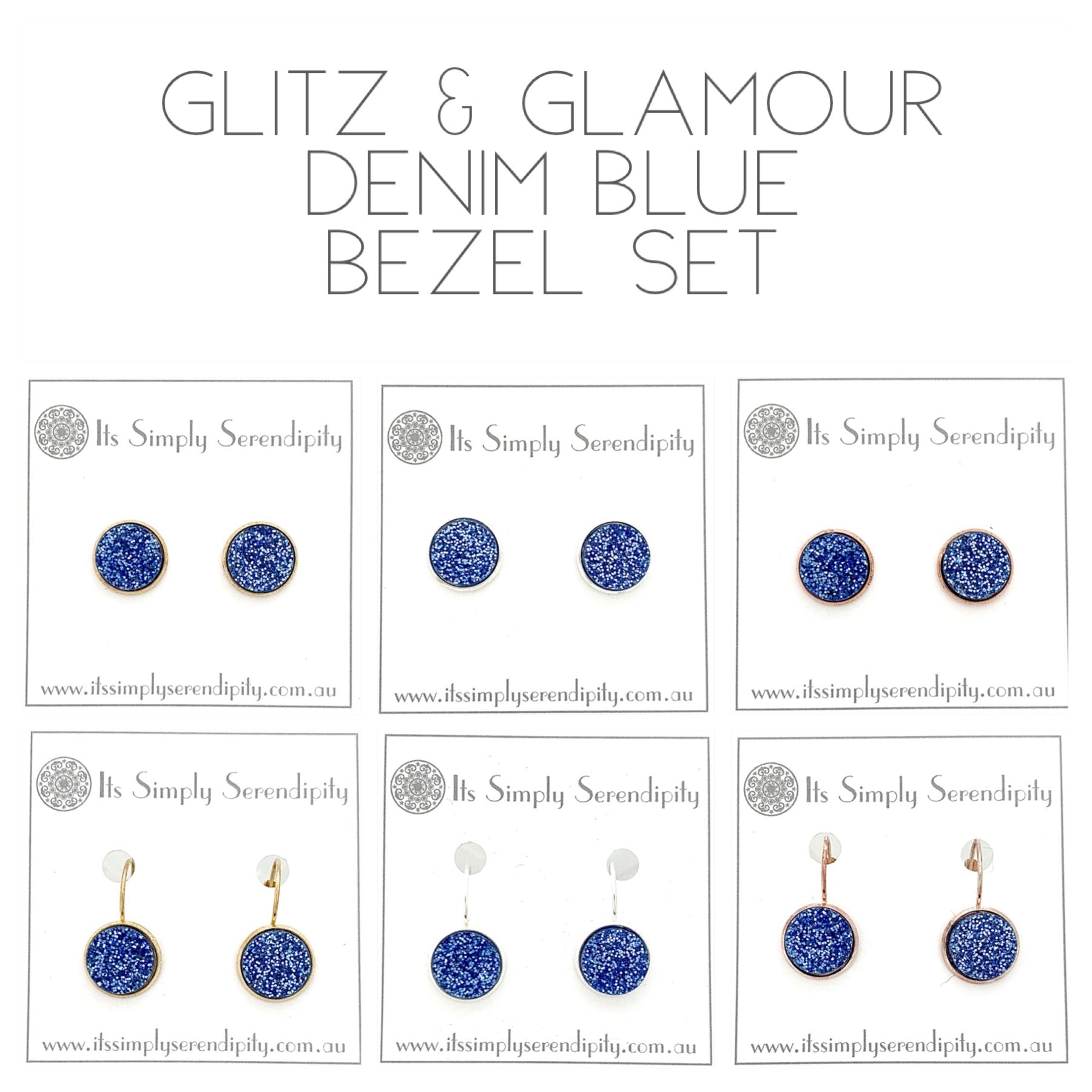Glitz & Glamour - Denim Blue - Bezel Setting
