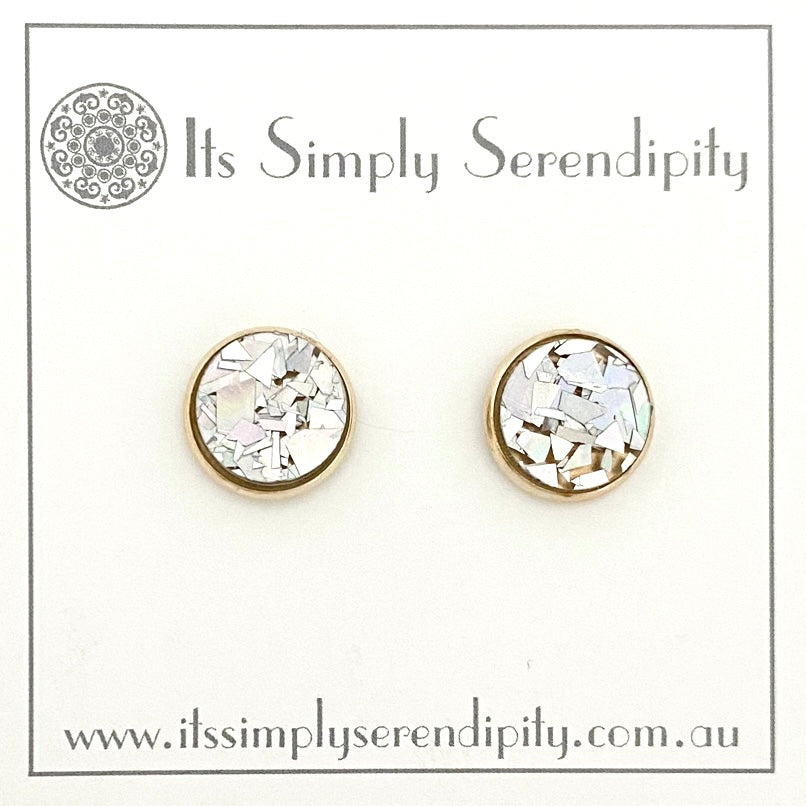 Colourful Crystals - Silver - Light Gold Setting