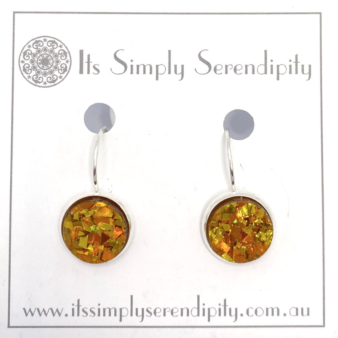 Colourful Crystals - Amber - Silver Setting