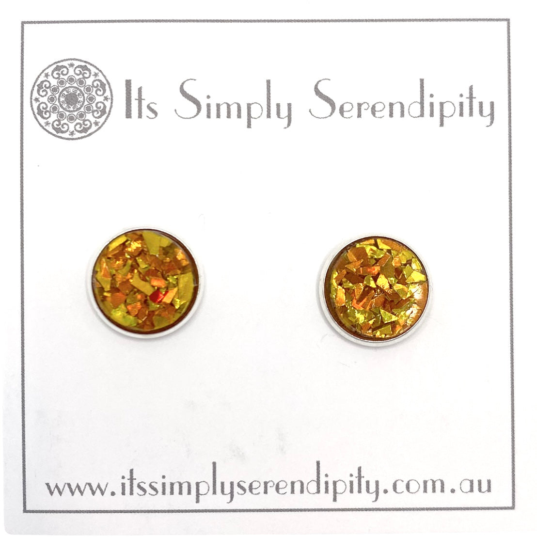 Colourful Crystals - Amber - Silver Setting