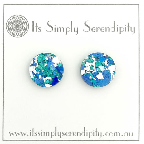 Colourful Crystals - Blue - Simple Studs