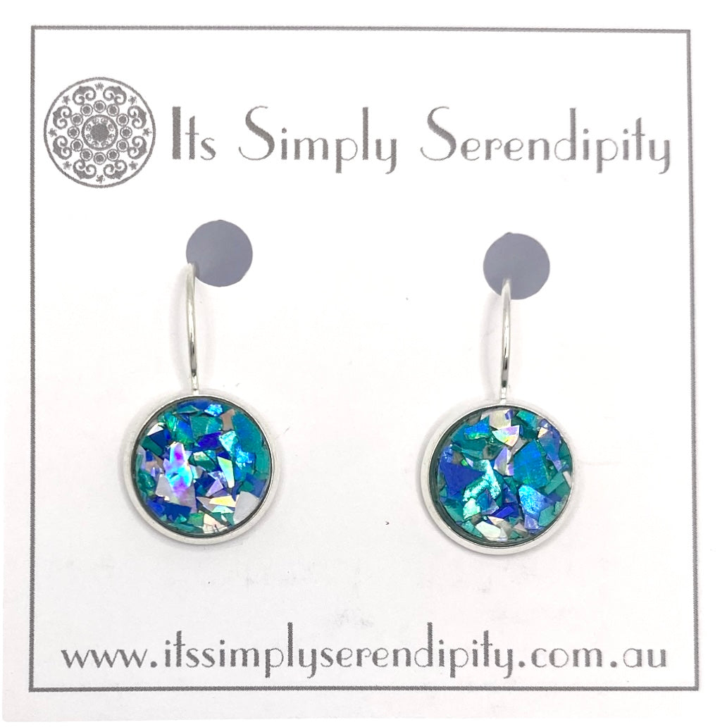 Colourful Crystals - Blue - Silver Setting