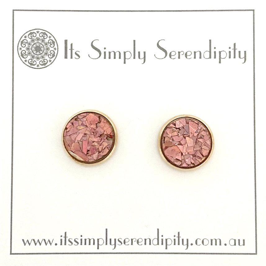 Colourful Crystals - Blush Pink - Light Gold Setting