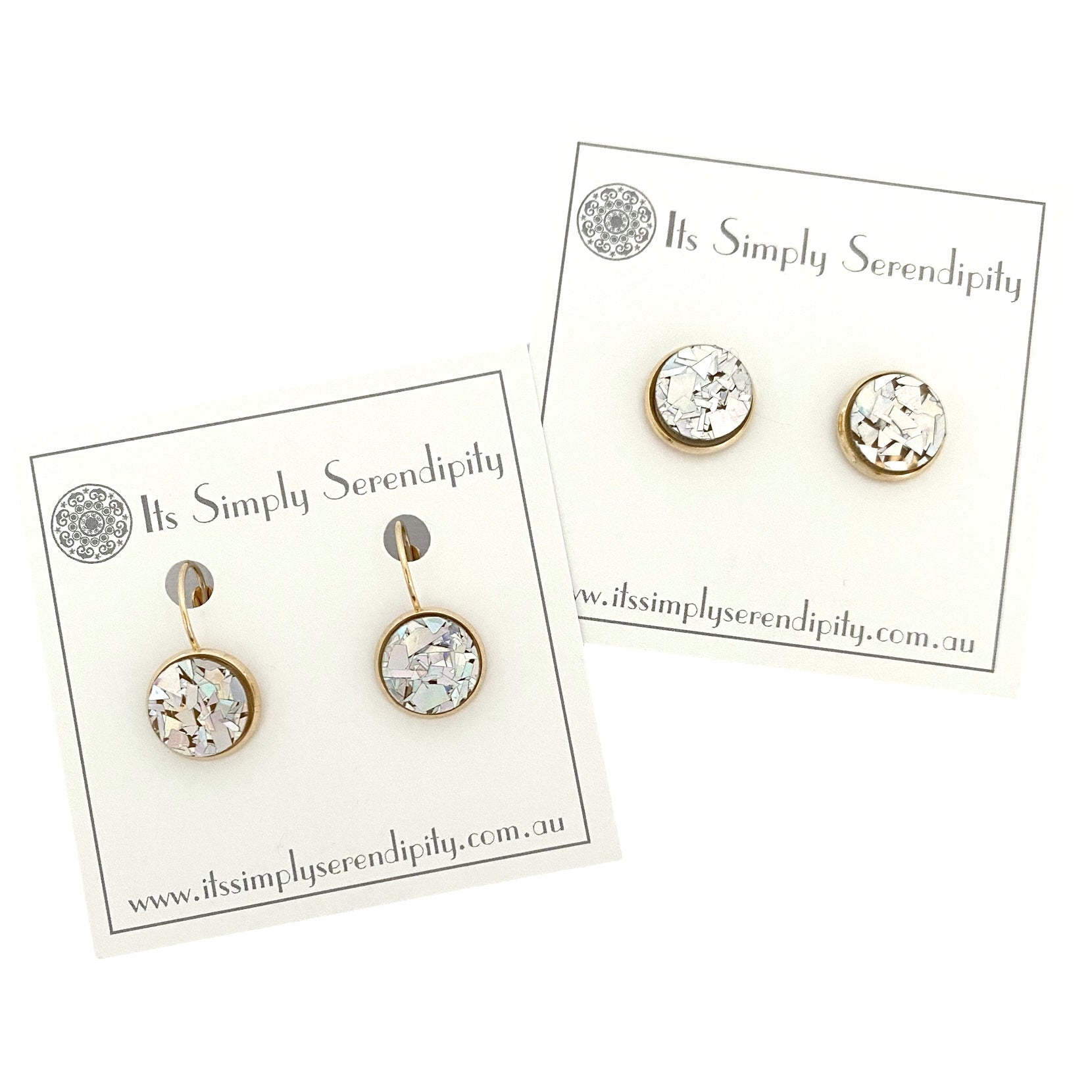 Colourful Crystals - Silver - Light Gold Setting