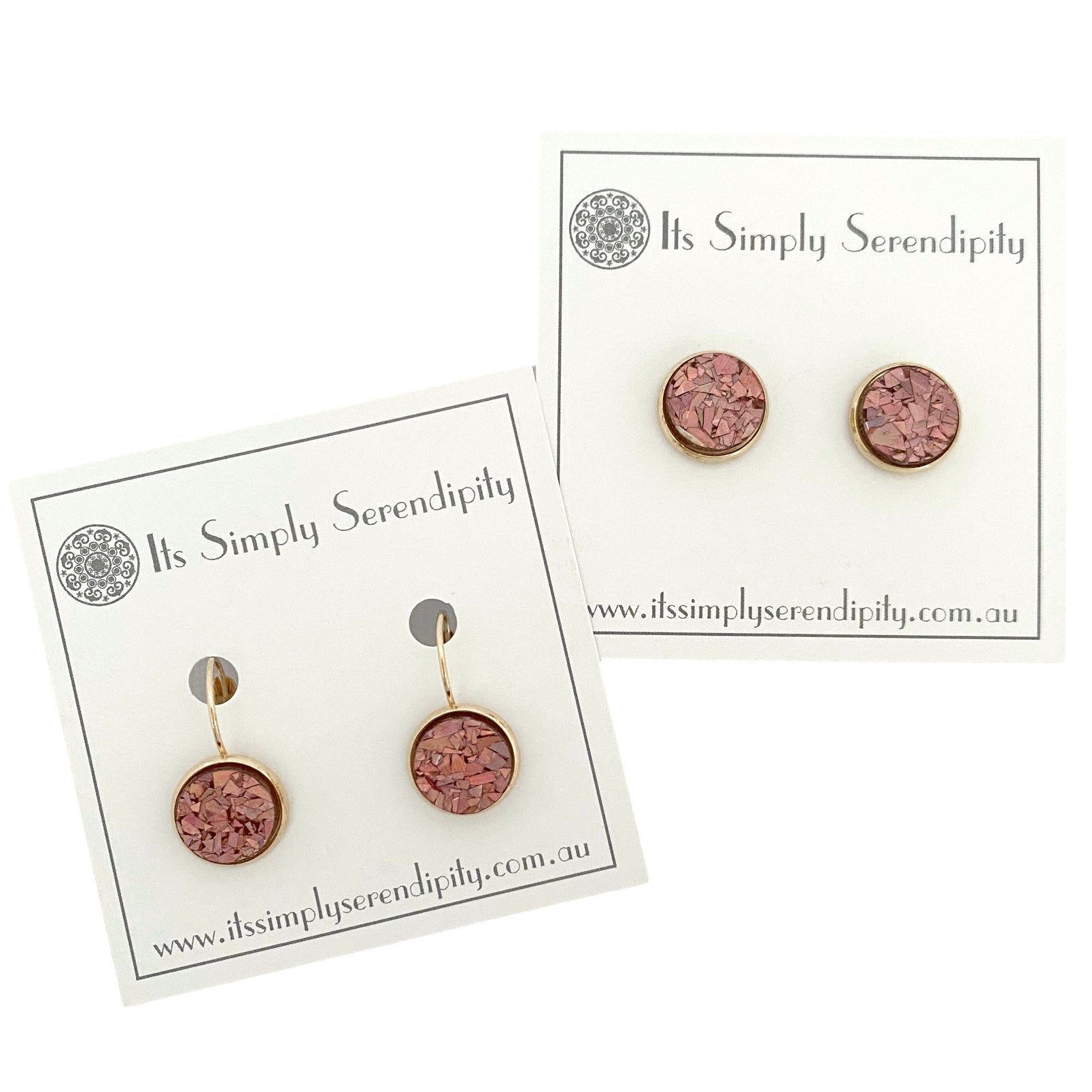 Colourful Crystals - Blush Pink - Light Gold Setting