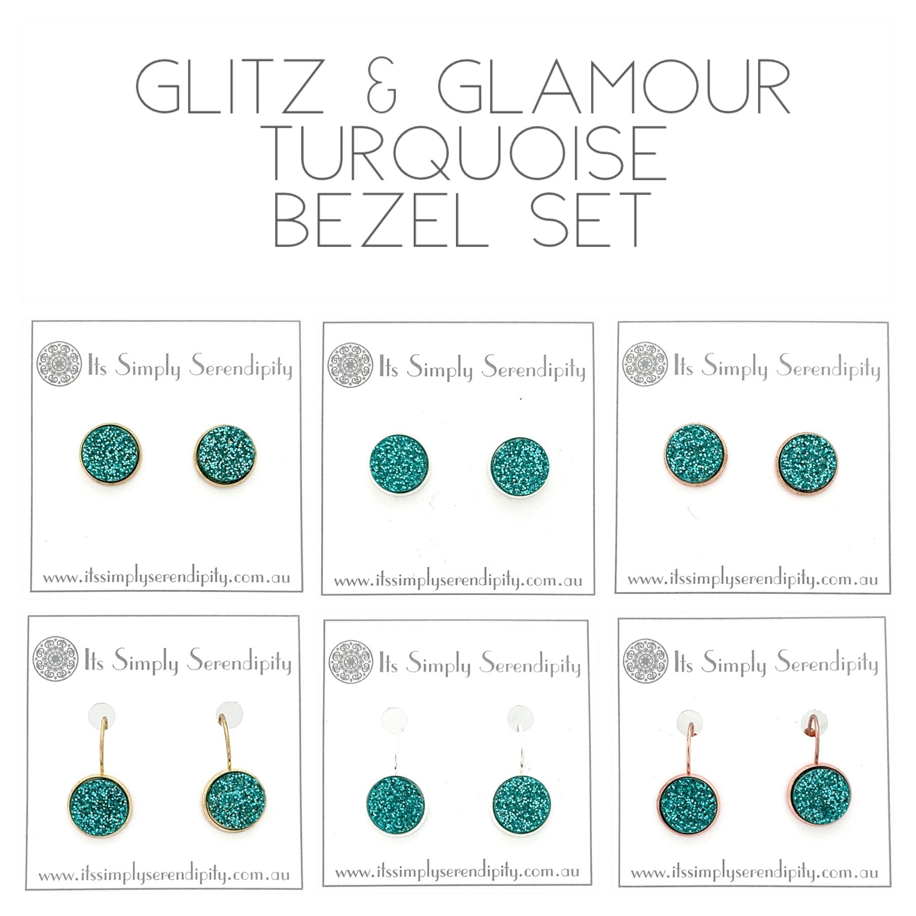 Glitz & Glamour - Turquoise - Bezel Setting