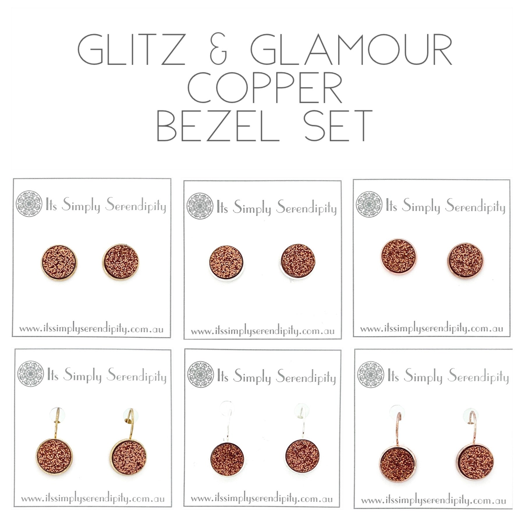 Glitz & Glamour - Copper - Bezel Setting