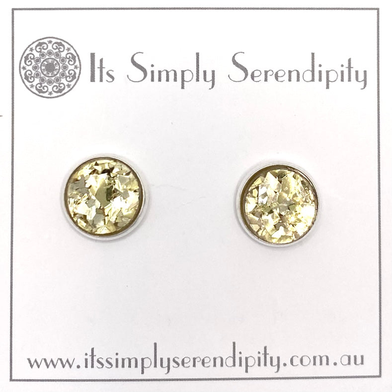 Colourful Crystals - Light Gold - Silver Setting