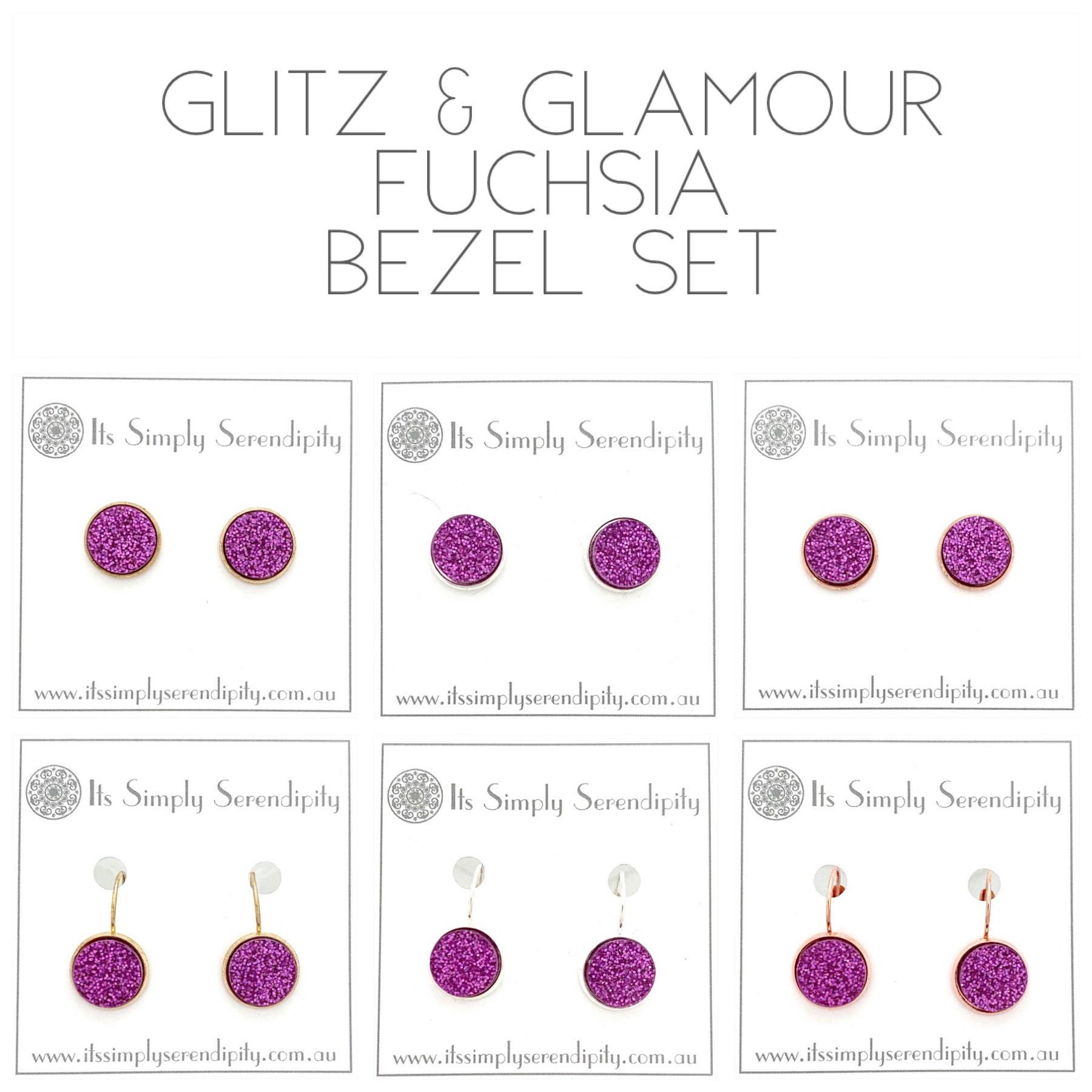 Glitz & Glamour - Fuchsia - Bezel Setting