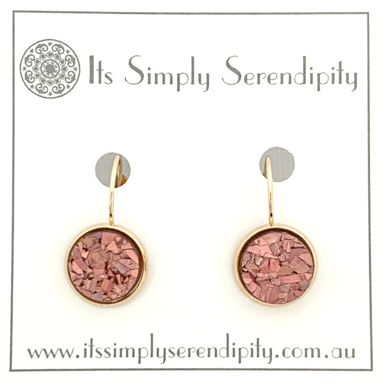 Colourful Crystals - Blush Pink - Light Gold Setting