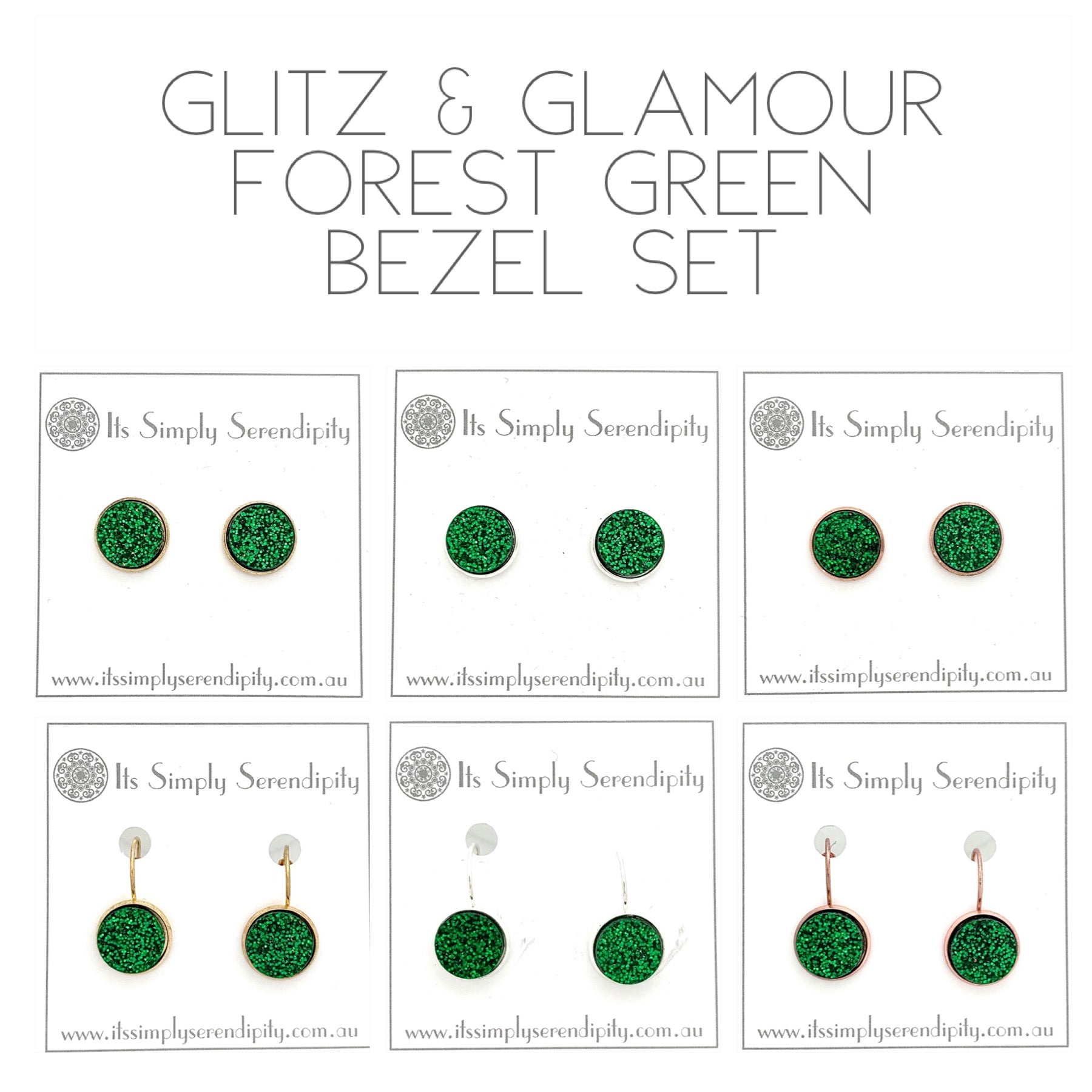 Glitz & Glamour - Forest Green - Bezel Setting